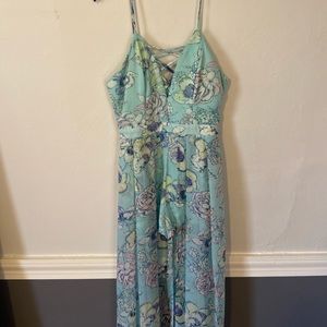 Fashion nova flower print romper maxi dress